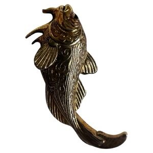 Vintage Spanish Damascene Fish Brooch